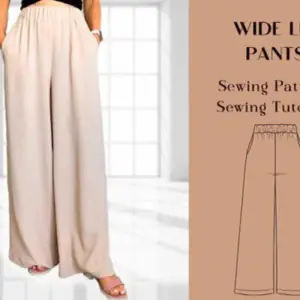 Wide Leg Pants Pattern | Wide Leg Pants PDF Sewing Pattern |