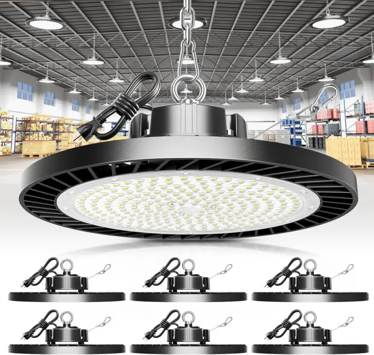ELEKICO 300W UFO Led High Bay Light| 5000K 45000LM High Bay Led Shop Lights with 5ft Cable Hanging Hook Safe Rope| Shop Light & Garage Lighting Lights