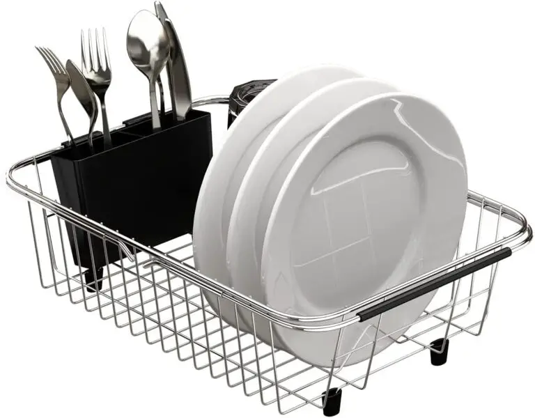 adjustable over sink dish rack