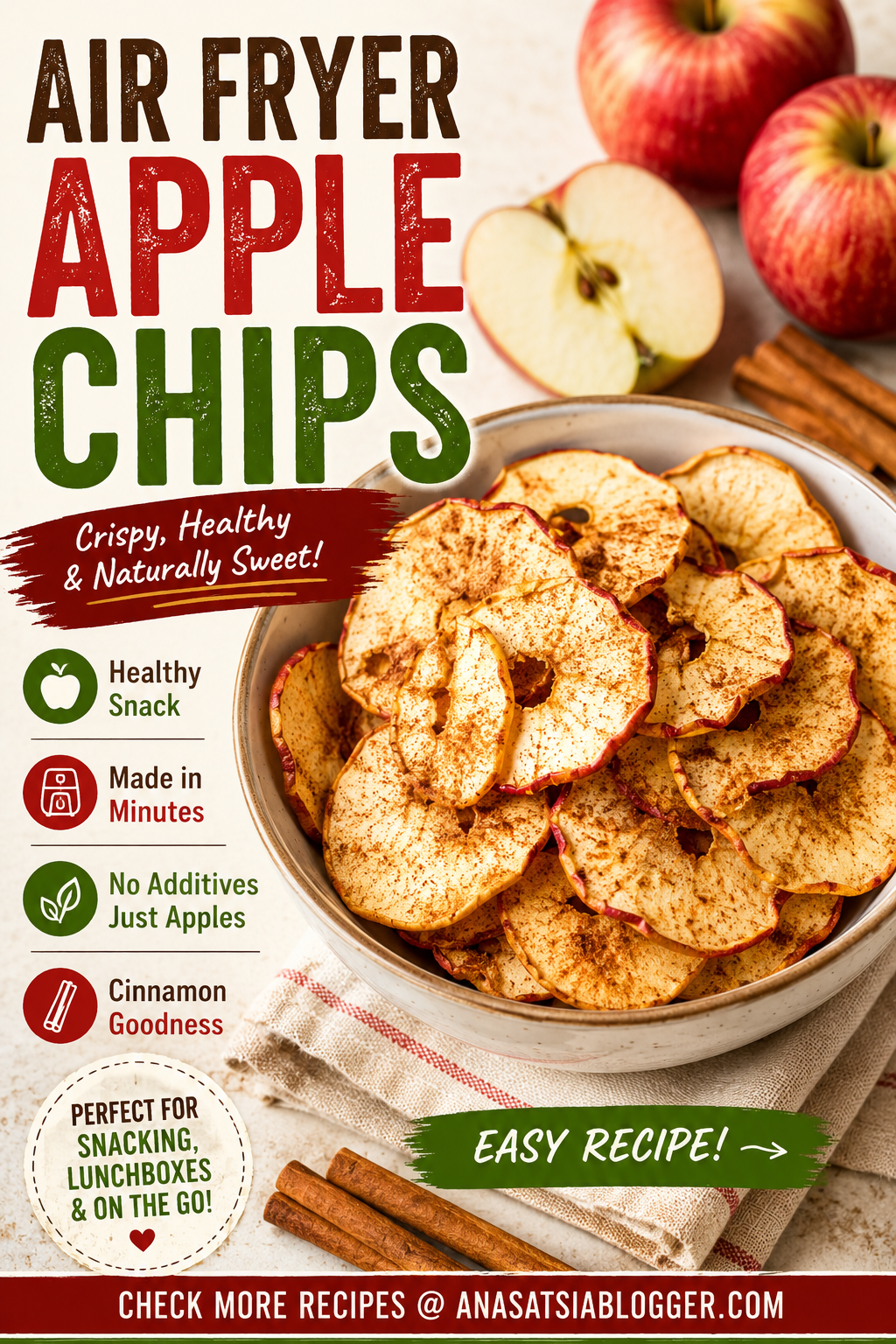 You are currently viewing Air Fryer Apple Chips – Easy Crispy Recipe