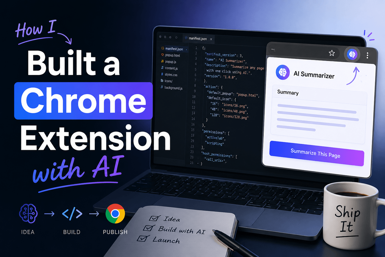 Read more about the article How I Built a Chrome Extension With AI in 2026: A Complete Step-by-Step Guide