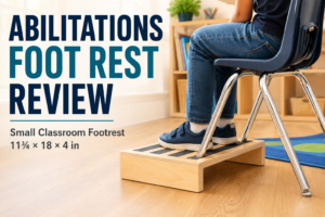 Read more about the article Abilitations Foot Rest Review: Small 11-3/4 x 18 x 4 Inch Classroom Footrest
