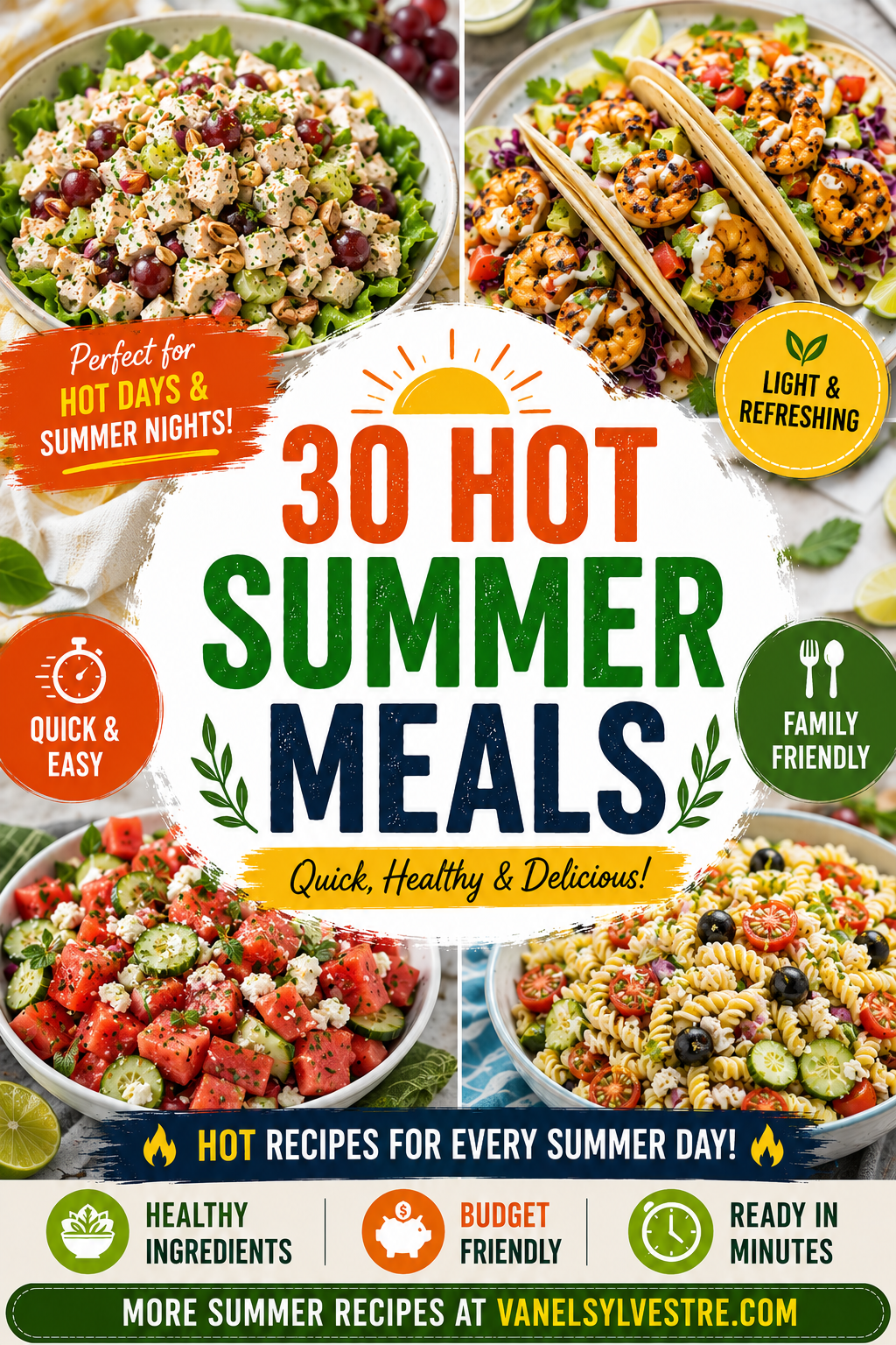 You are currently viewing 30+ Easy Hot Weather Meals for Summer Dinners