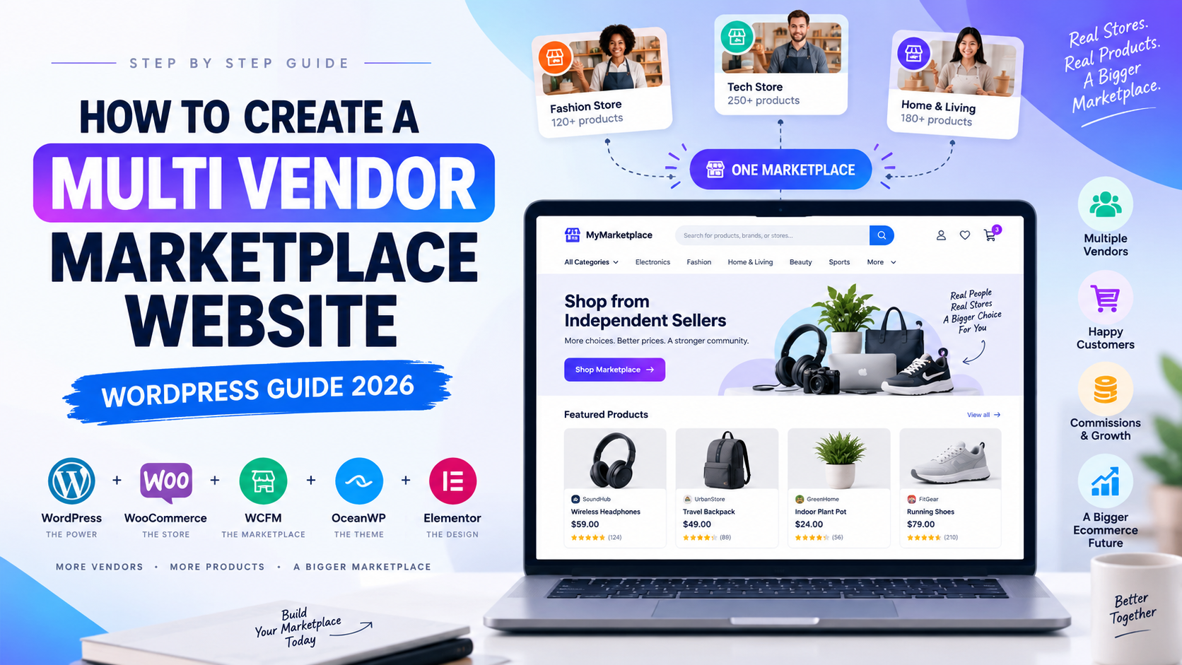You are currently viewing How to Create a Multi Vendor Marketplace Website Like Amazon With WordPress