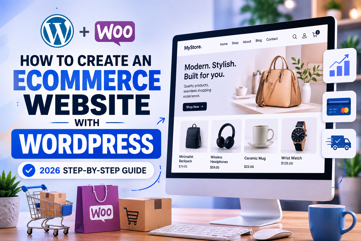 Read more about the article How to Create an eCommerce Website With WordPress in 2026