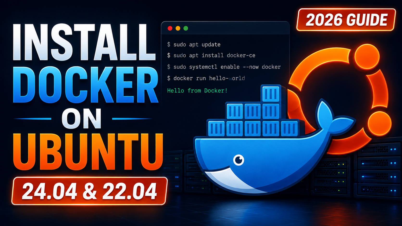 Read more about the article How to Install Docker on Ubuntu 24.04 & 22.04 (2026)
