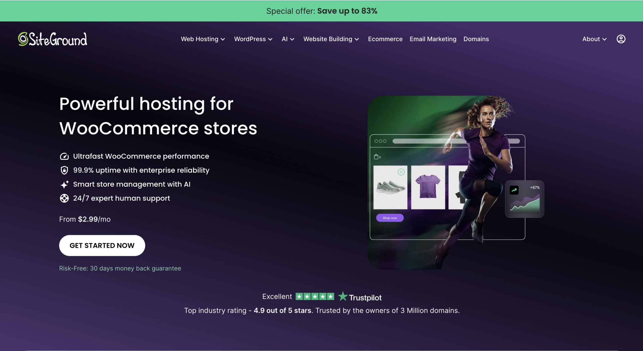 SiteGround hosting website and plans