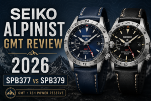 Read more about the article Seiko Alpinist GMT Review 2026: SPB377 vs SPB379