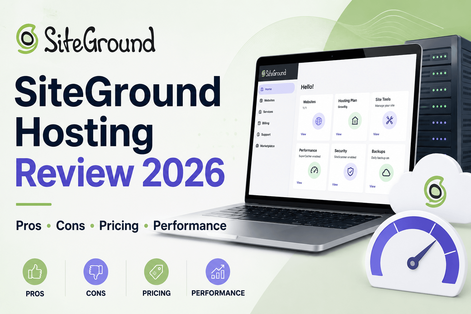 Read more about the article SiteGround Hosting Review 2026: Pros, Cons, Pricing & Performance
