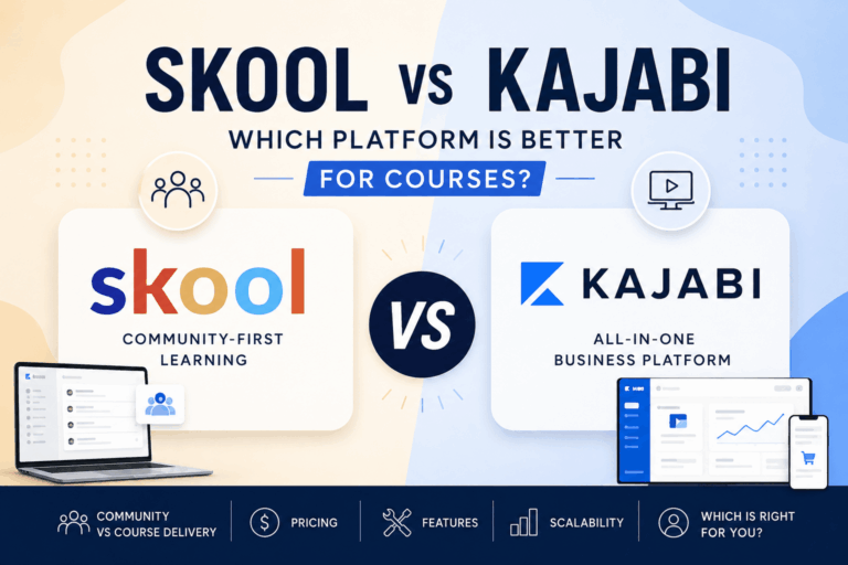 Skool vs Kajabi: Which Platform Is Better for Courses, Communities, and Sales?