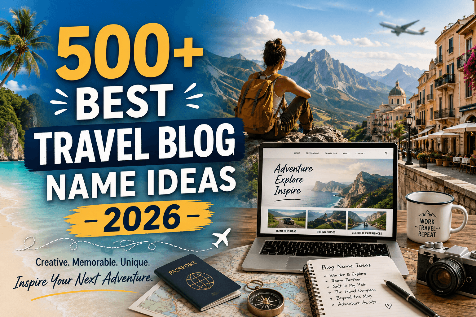 You are currently viewing 500+ Best Travel Blog Name Ideas to Inspire Your Next Adventure