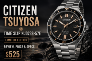 Read more about the article Citizen TSUYOSA Shore Time Slip NJ0238-57E Review, Price & Specs