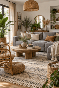 Read more about the article 20 Boho Living Room Gray Ideas for a Modern Home