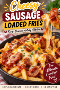 Read more about the article Cheesy Sausage Loaded Fries Recipe – Easy & Delicious