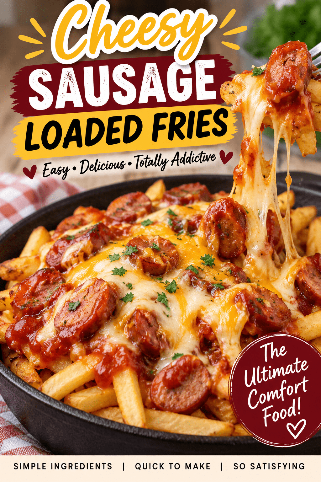 You are currently viewing Cheesy Sausage Loaded Fries Recipe – Easy & Delicious