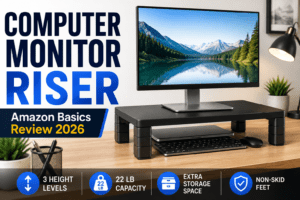 Read more about the article Computer Monitor Riser Review 2026: Amazon Basics
