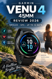 Read more about the article Garmin Venu 4 45mm Review 2026: Features, Battery & Buying Guide