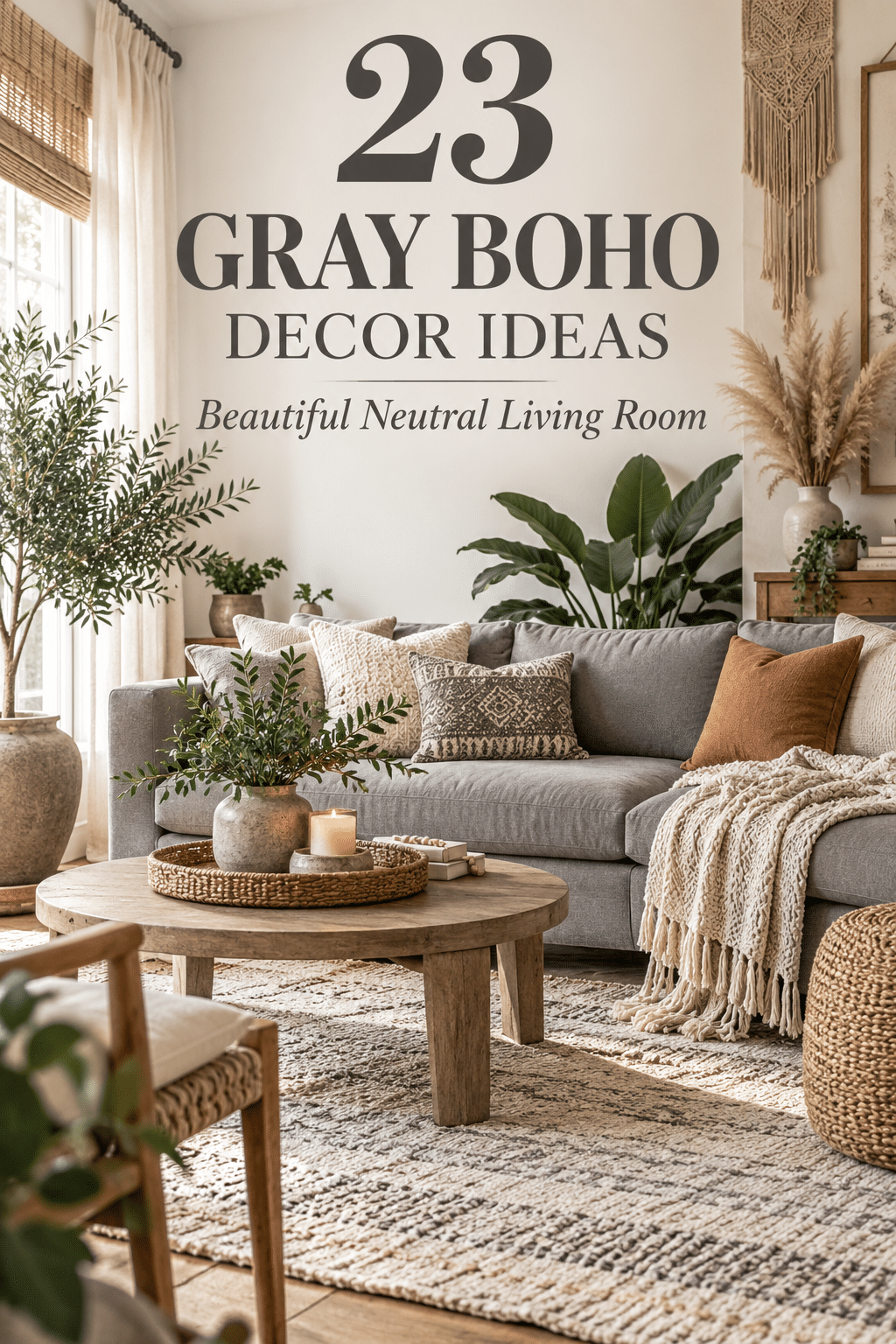 Read more about the article 23 Gray Boho Decor Ideas for a Beautiful Living Room
