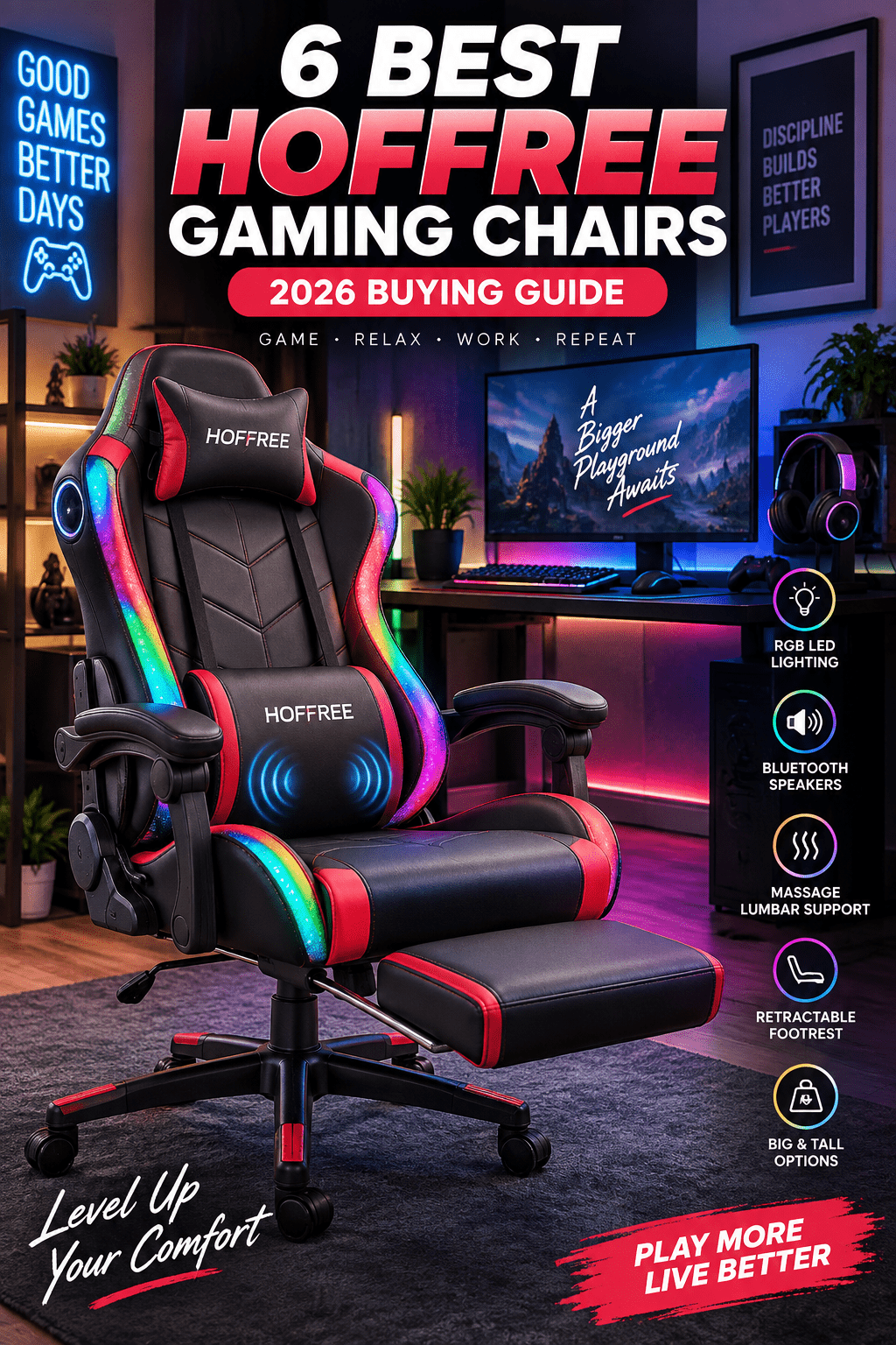 You are currently viewing HOFFREE Gaming Chair: 6 Best Models Reviewed (2026)