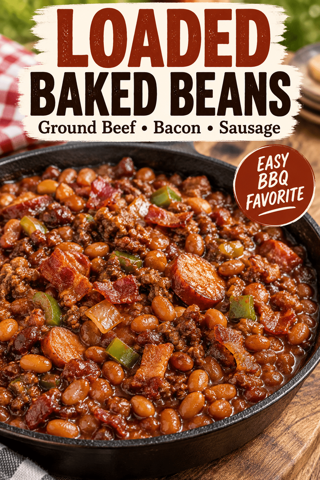 You are currently viewing Loaded Baked Beans Recipe With Ground Beef & Bacon