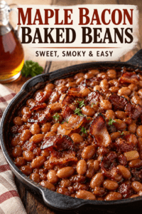 Read more about the article Maple Bacon Baked Beans – Easy Sweet & Smoky Recipe