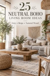 Read more about the article 25 Neutral Boho Living Room Ideas With Grey and Beige