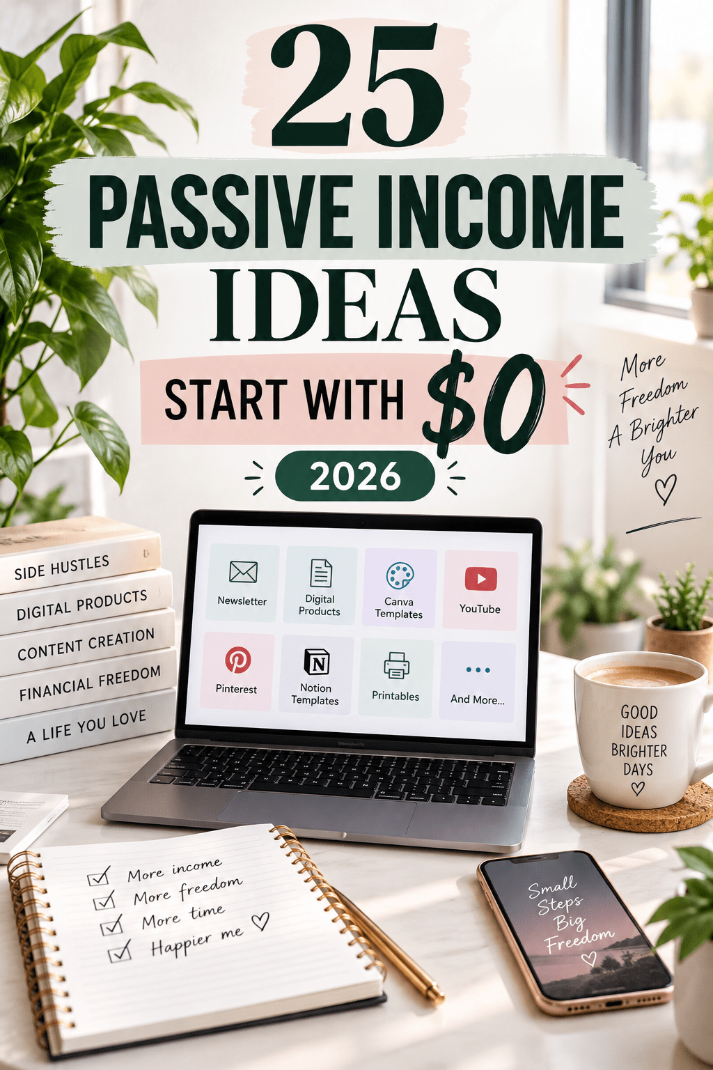 Read more about the article 25 Passive Income Ideas With No Money to Start in 2026