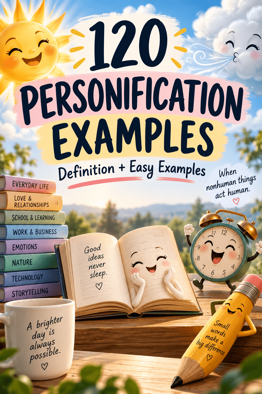 Read more about the article 120 Personification Examples: Definition & Easy Examples