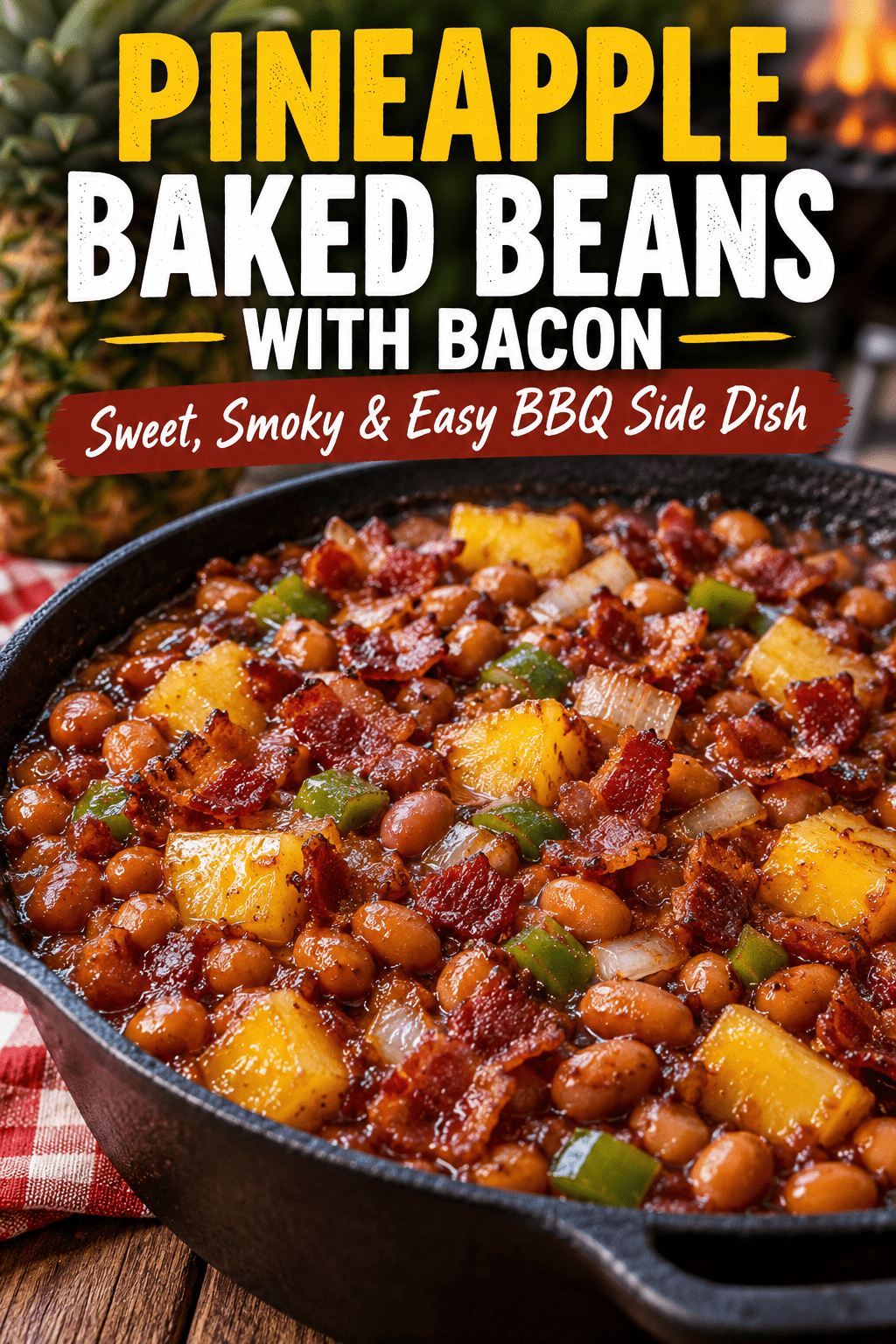 You are currently viewing Pineapple Baked Beans With Bacon – Easy BBQ Side Dish