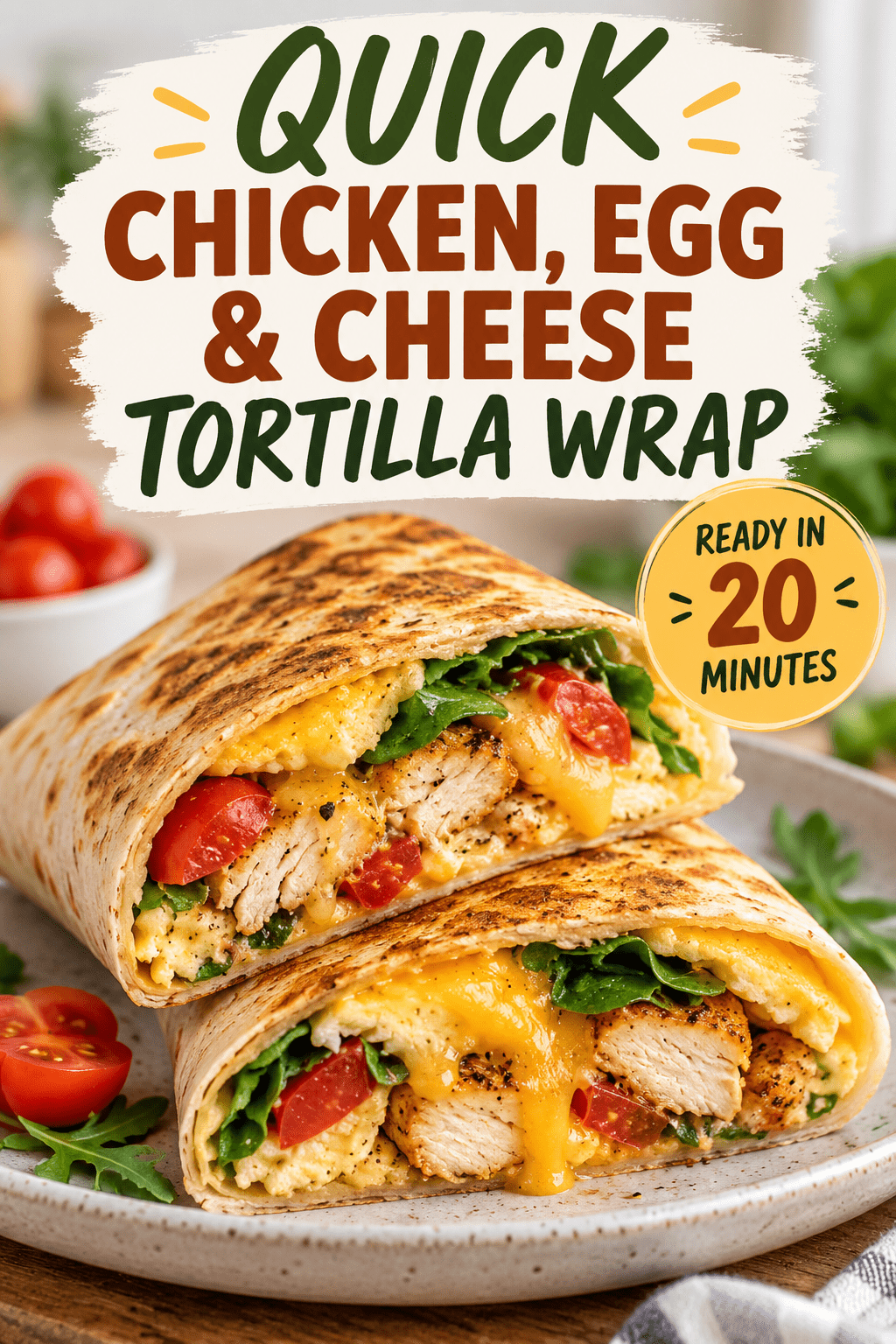 You are currently viewing Quick Chicken Egg and Cheese Tortilla Wrap Recipe