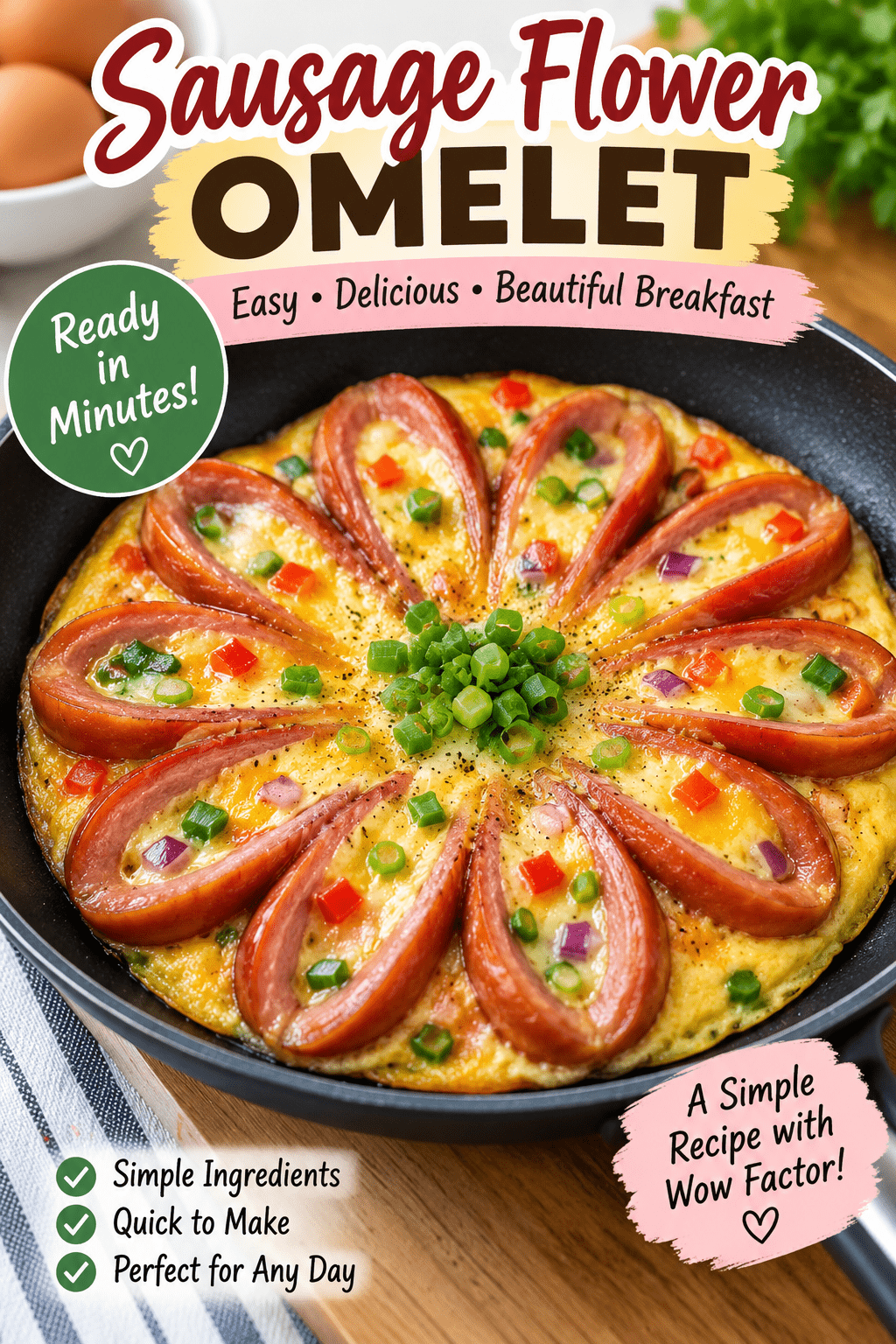 You are currently viewing Sausage Flower Omelet Recipe: Easy & Beautiful Breakfast