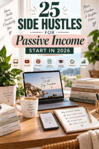 Read more about the article 25 Side Hustles for Passive Income to Start in 2026