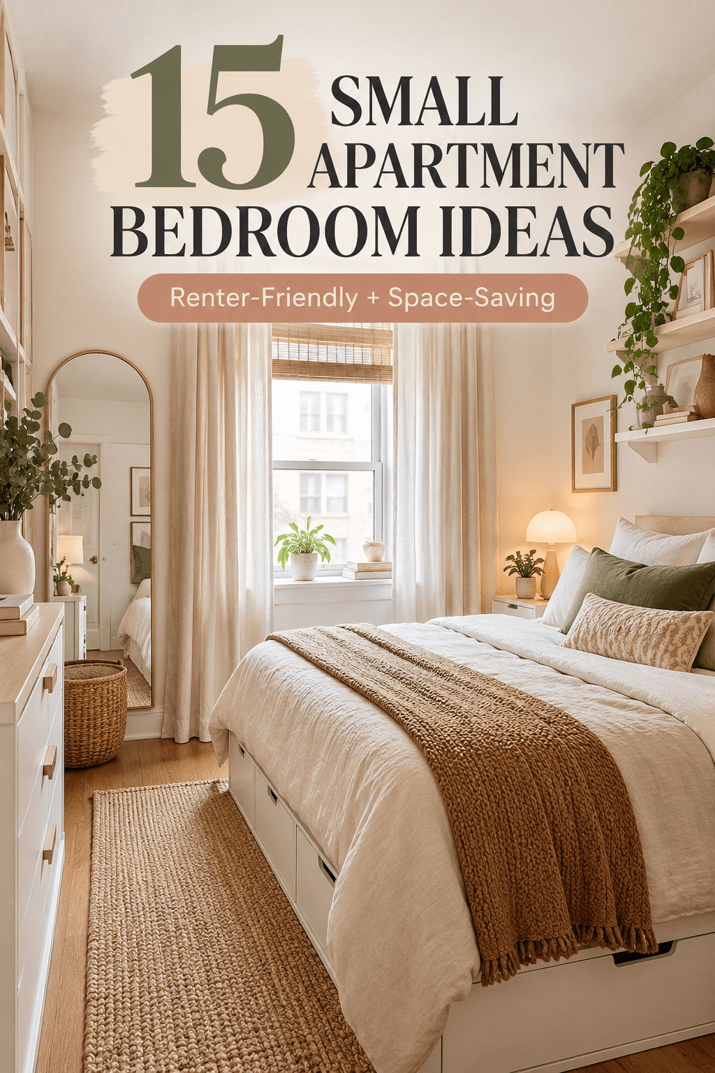 You are currently viewing Small Apartment Bedroom Ideas: 15 Renter-Friendly Ways to Add Space