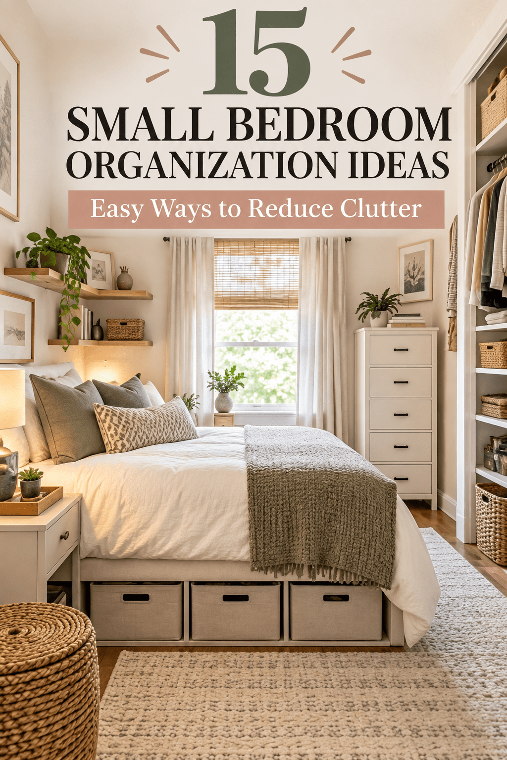You are currently viewing Small Bedroom Organization Ideas: 15 Easy Ways to Reduce Clutter