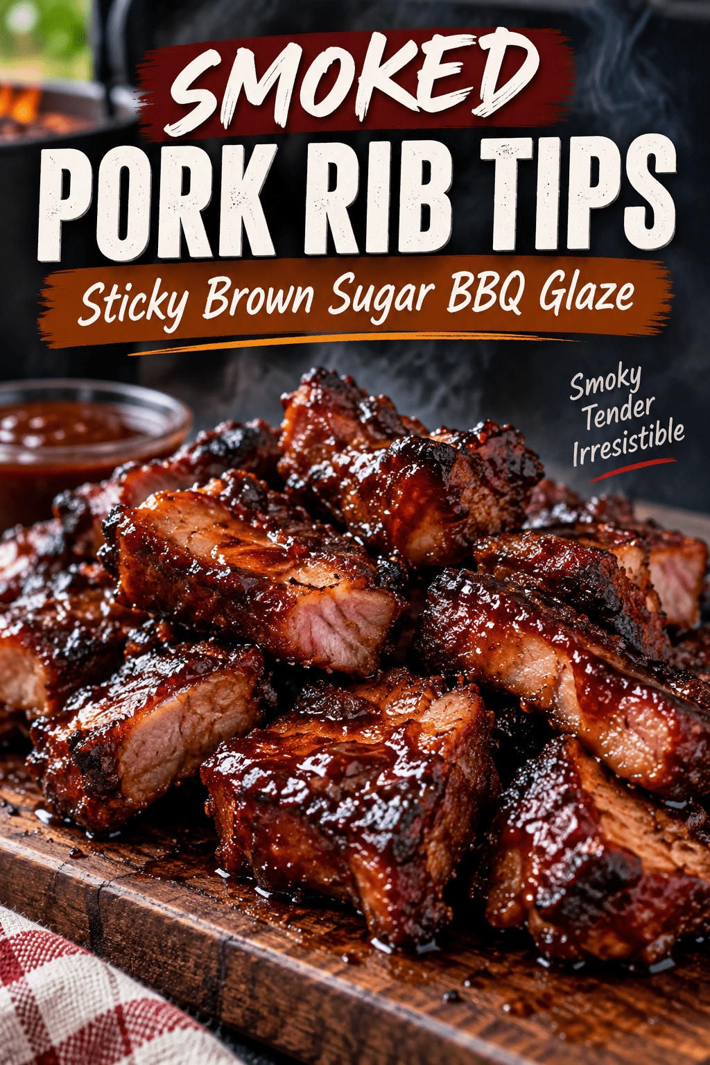 You are currently viewing Smoked Pork Rib Tips Recipe – Sticky Brown Sugar BBQ Glaze