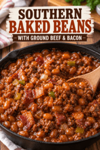 Read more about the article Southern Baked Beans With Ground Beef and Bacon