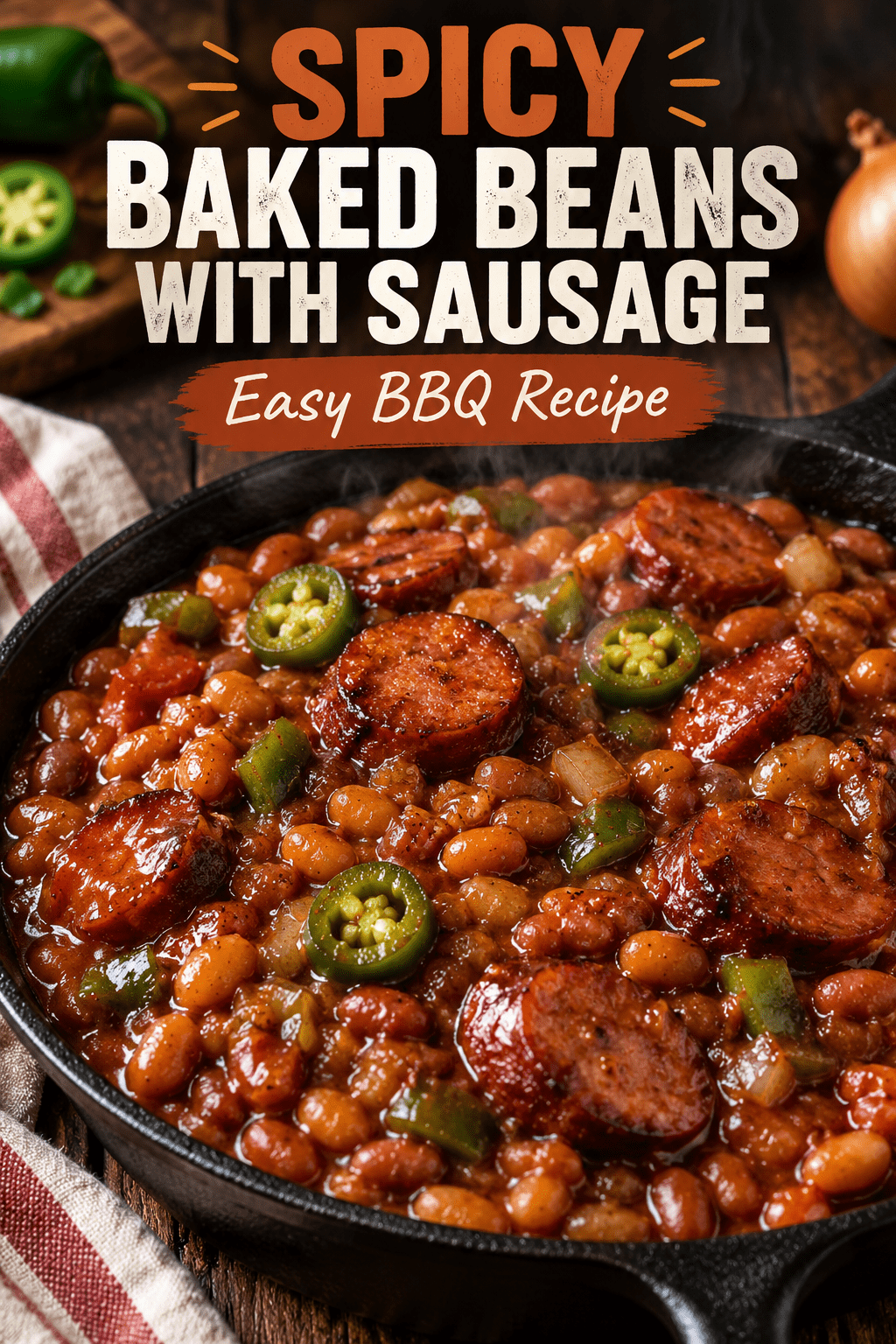 Read more about the article Spicy Baked Beans With Sausage – Easy BBQ Recipe