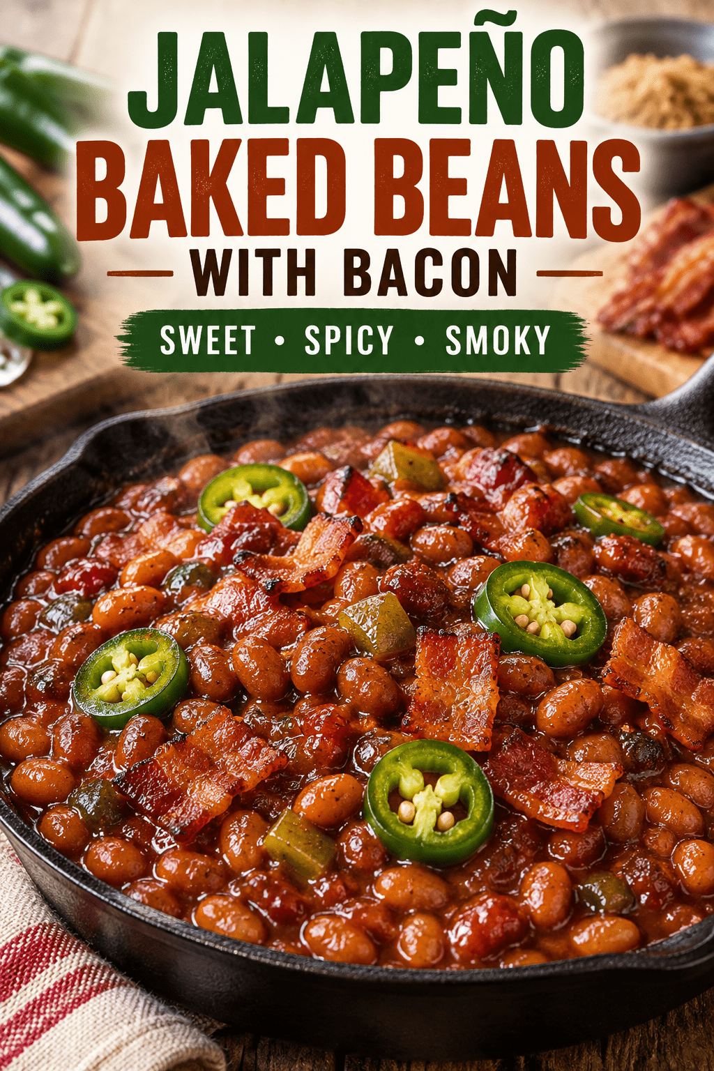 Read more about the article Jalapeño Baked Beans With Bacon – Sweet & Spicy Recipe