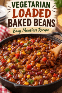 Read more about the article Vegetarian Loaded Baked Beans – Easy Meatless Recipe