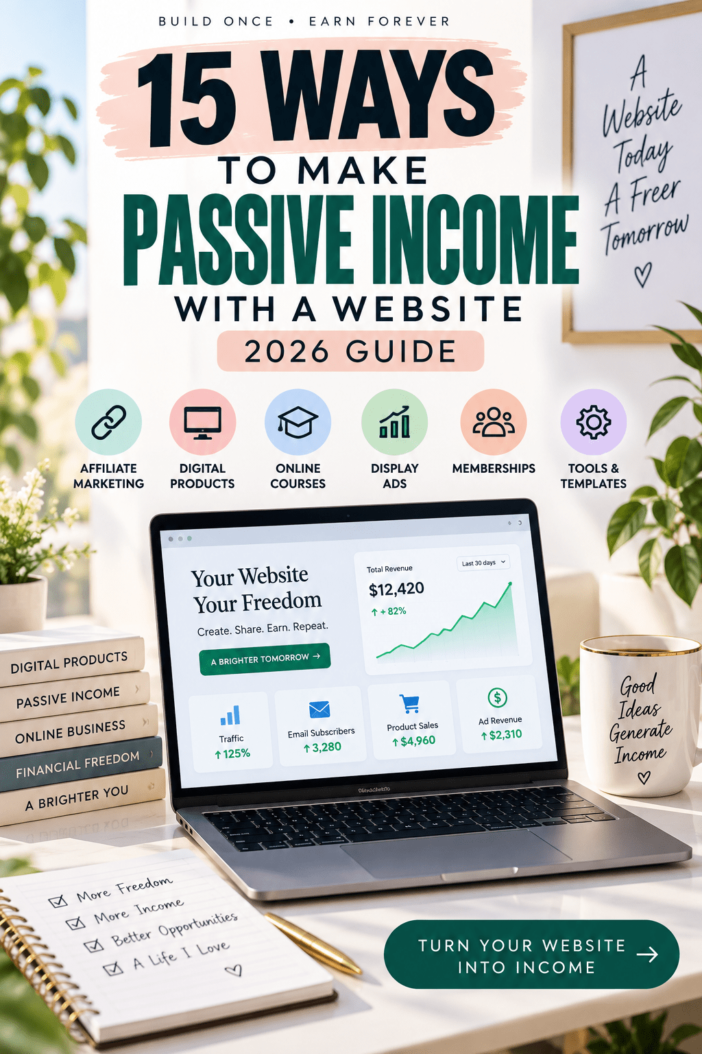 Read more about the article Website Passive Income: 15 Ways to Make Money in 2026