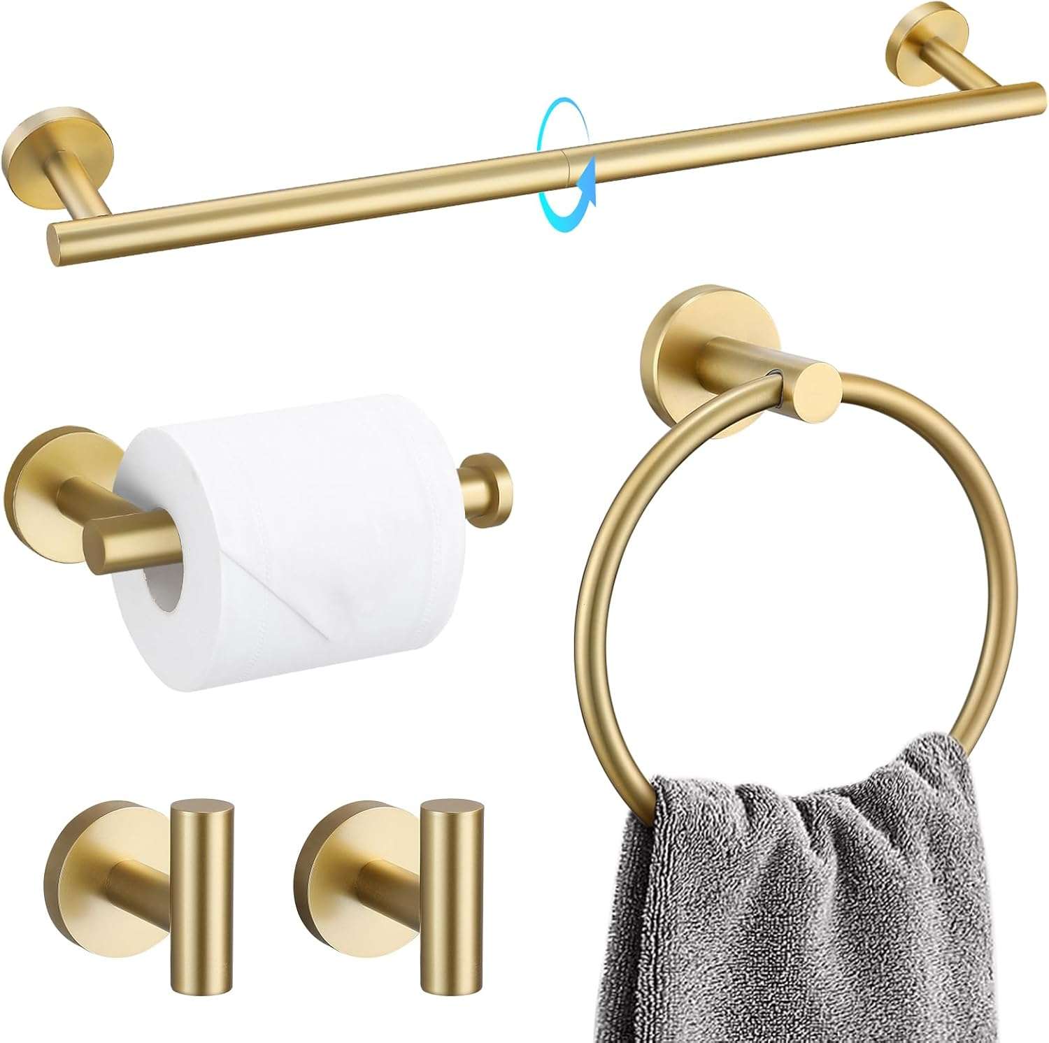 Adhesive Towel Hooks for rental bathroom decor