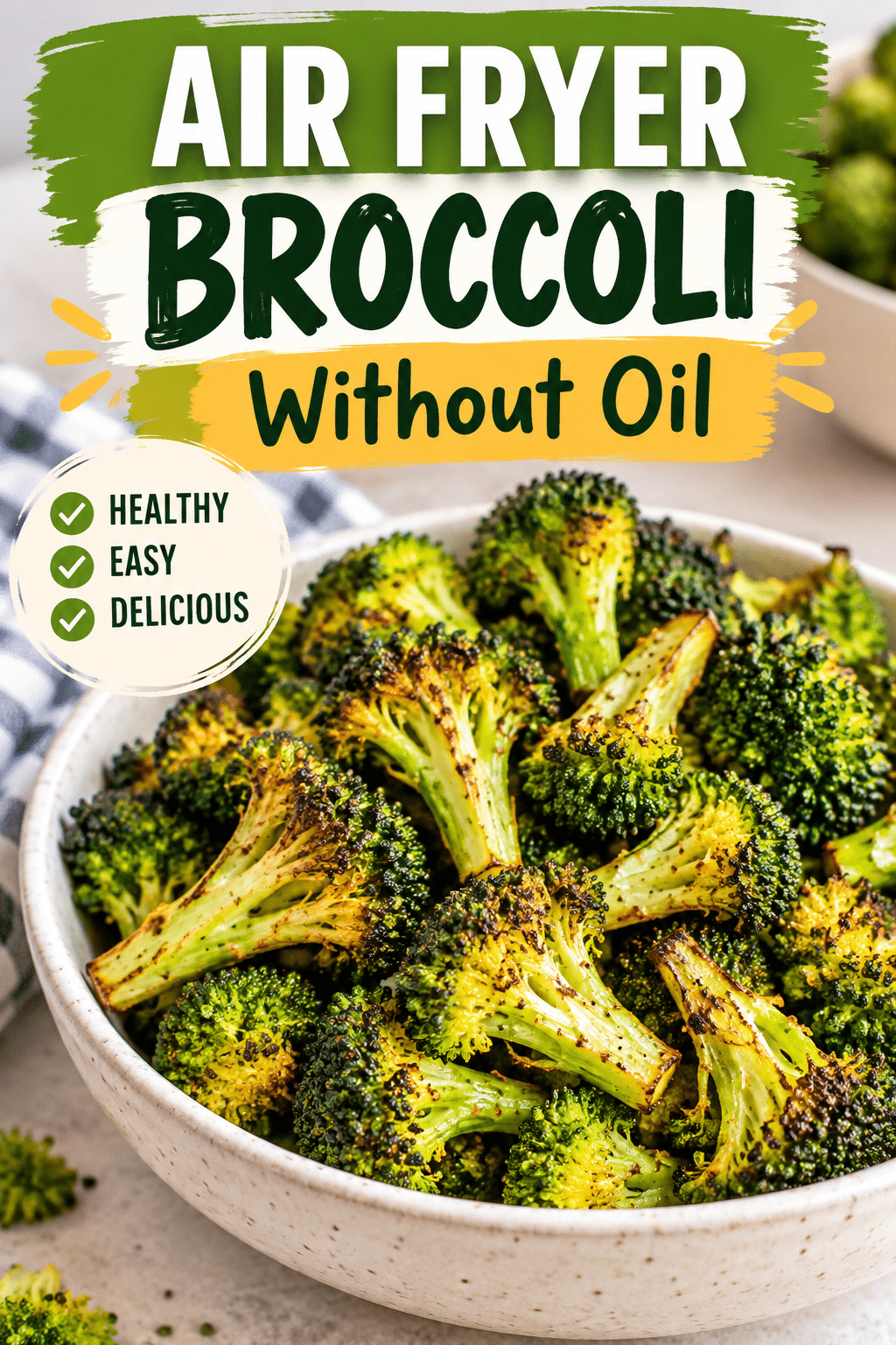 Read more about the article Air Fryer Broccoli Without Oil – Easy & Crispy