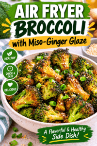 Read more about the article Air Fryer Broccoli with Miso Ginger Glaze – Easy