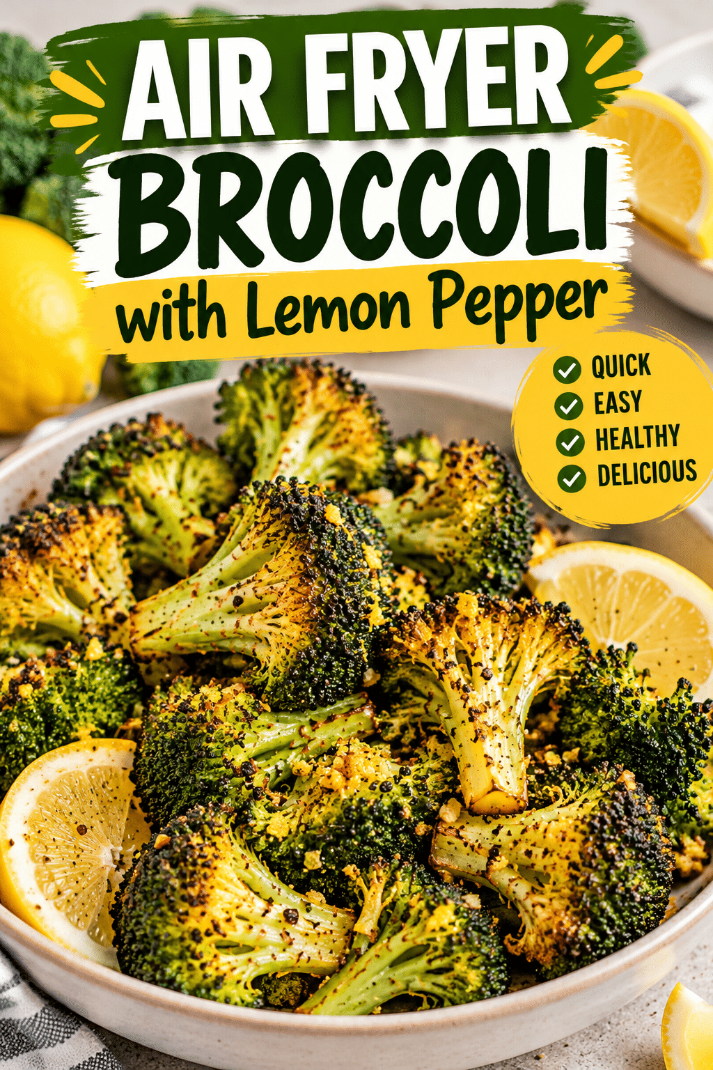Read more about the article Air Fryer Broccoli with Lemon Pepper – Easy Recipe