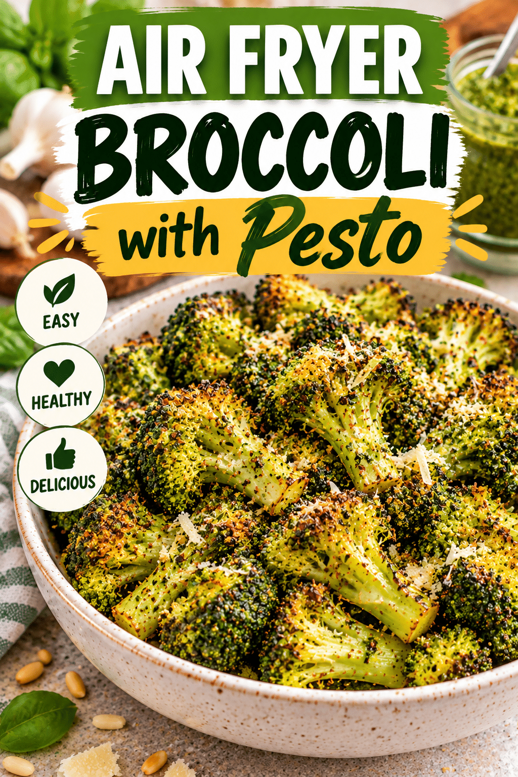 Read more about the article Air Fryer Broccoli with Pesto – Easy Recipe