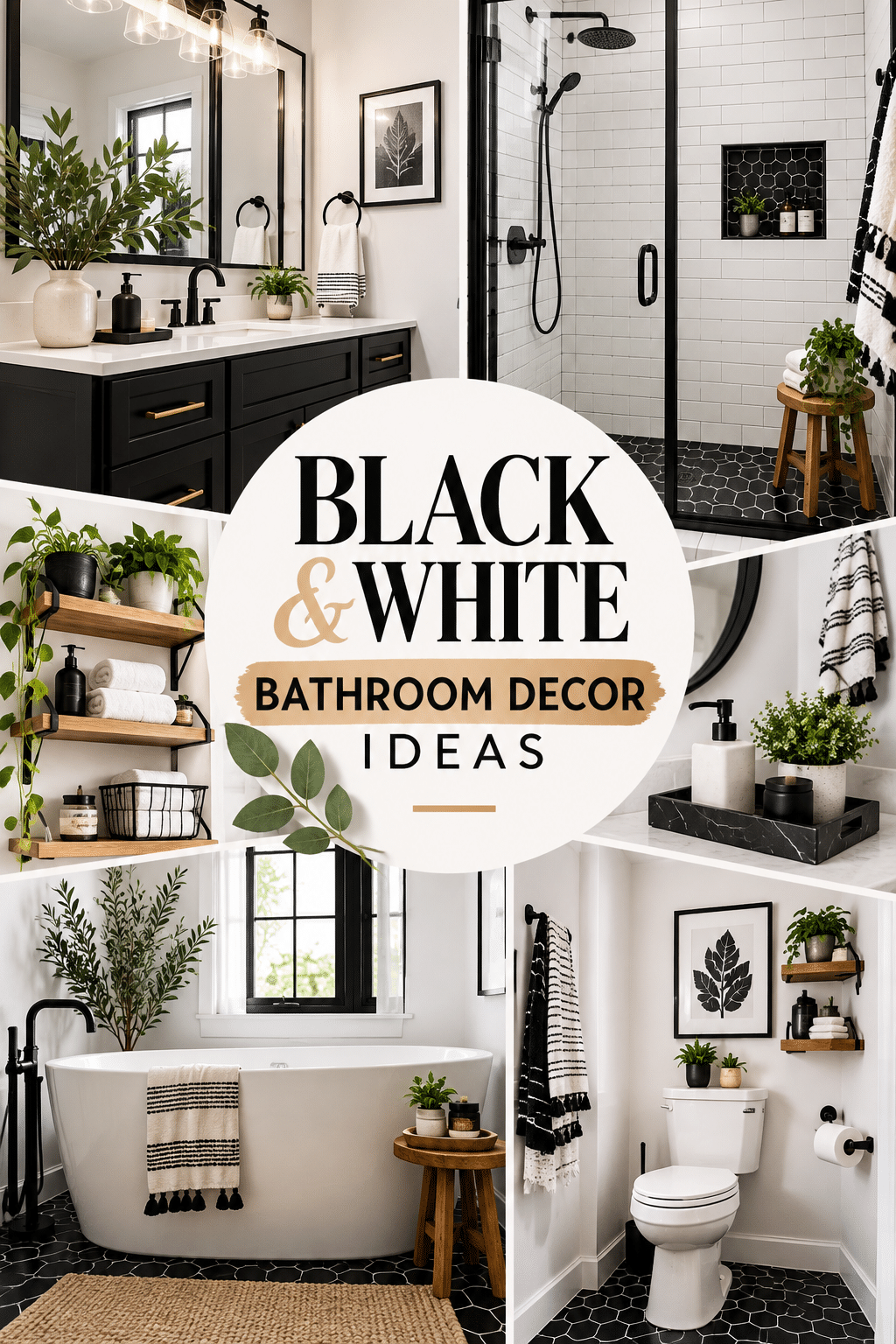 Read more about the article 20 Black and White Bathroom Decor Ideas You’ll Love
