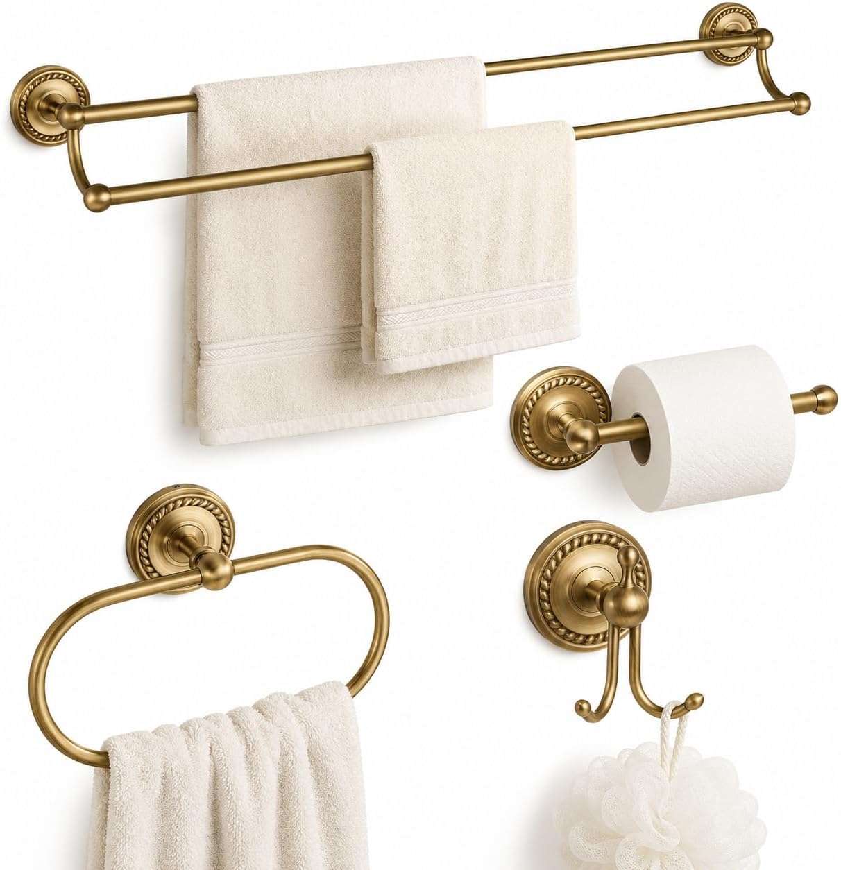 Brass Wall Hooks bathroom decor