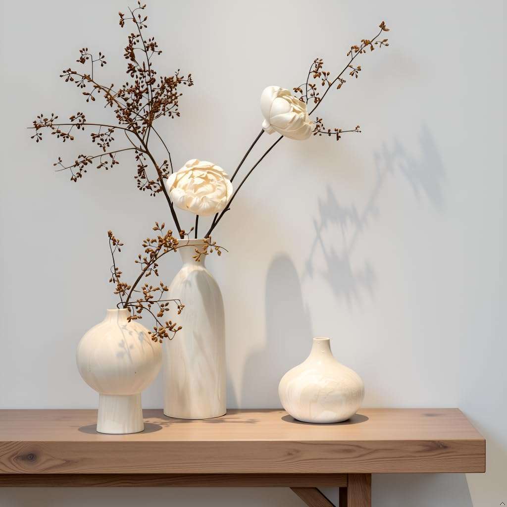Ceramic vase for rustic bathroom decor