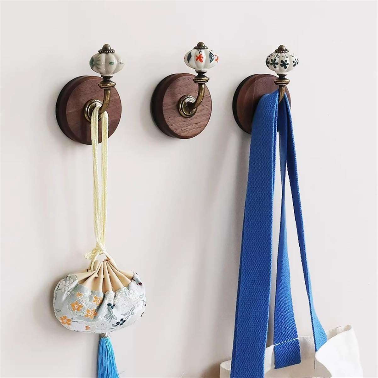 Ceramic Wall Hooks bathroom wall decor idea