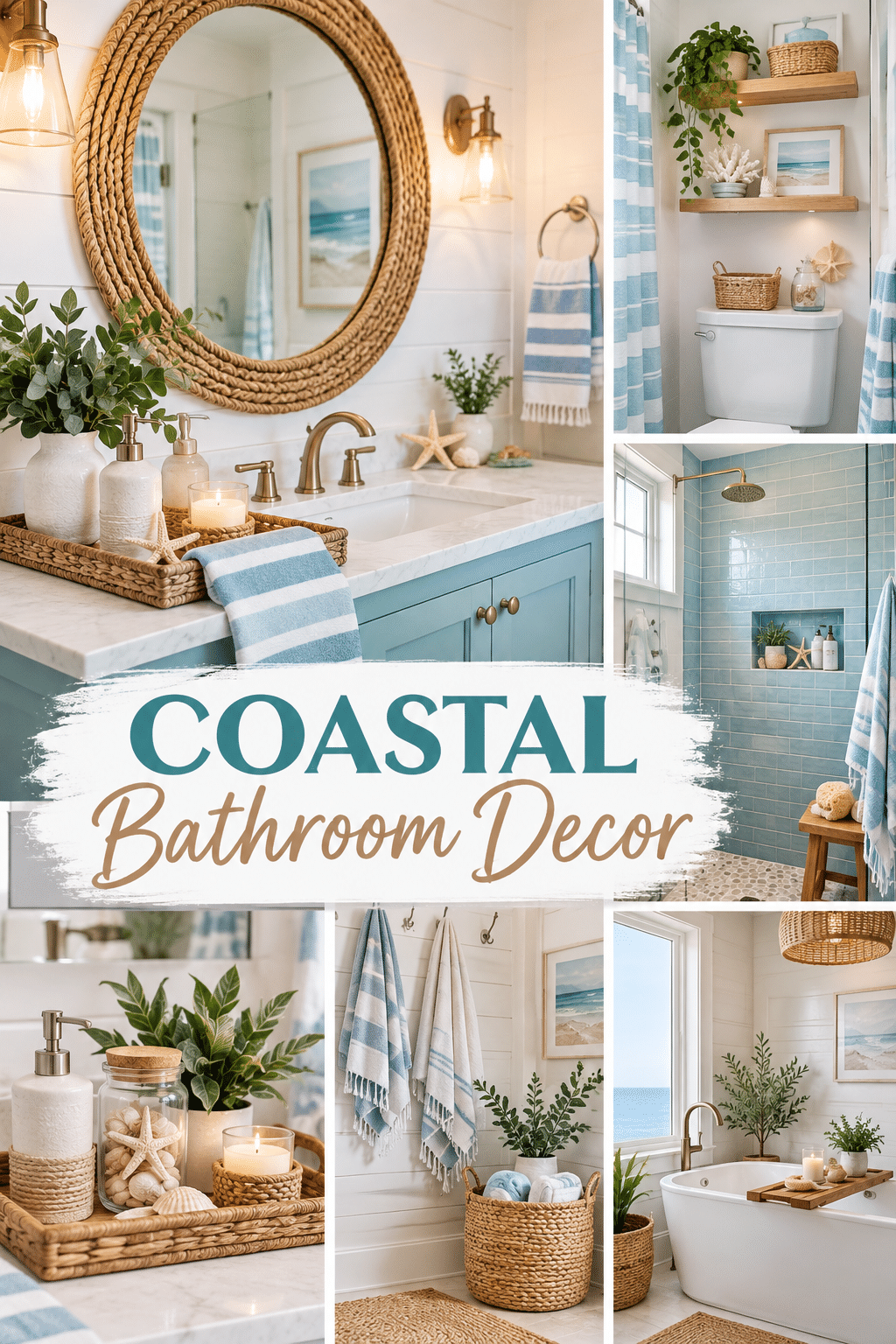 Read more about the article 20 Coastal Bathroom Decor Ideas for a Beachy Look